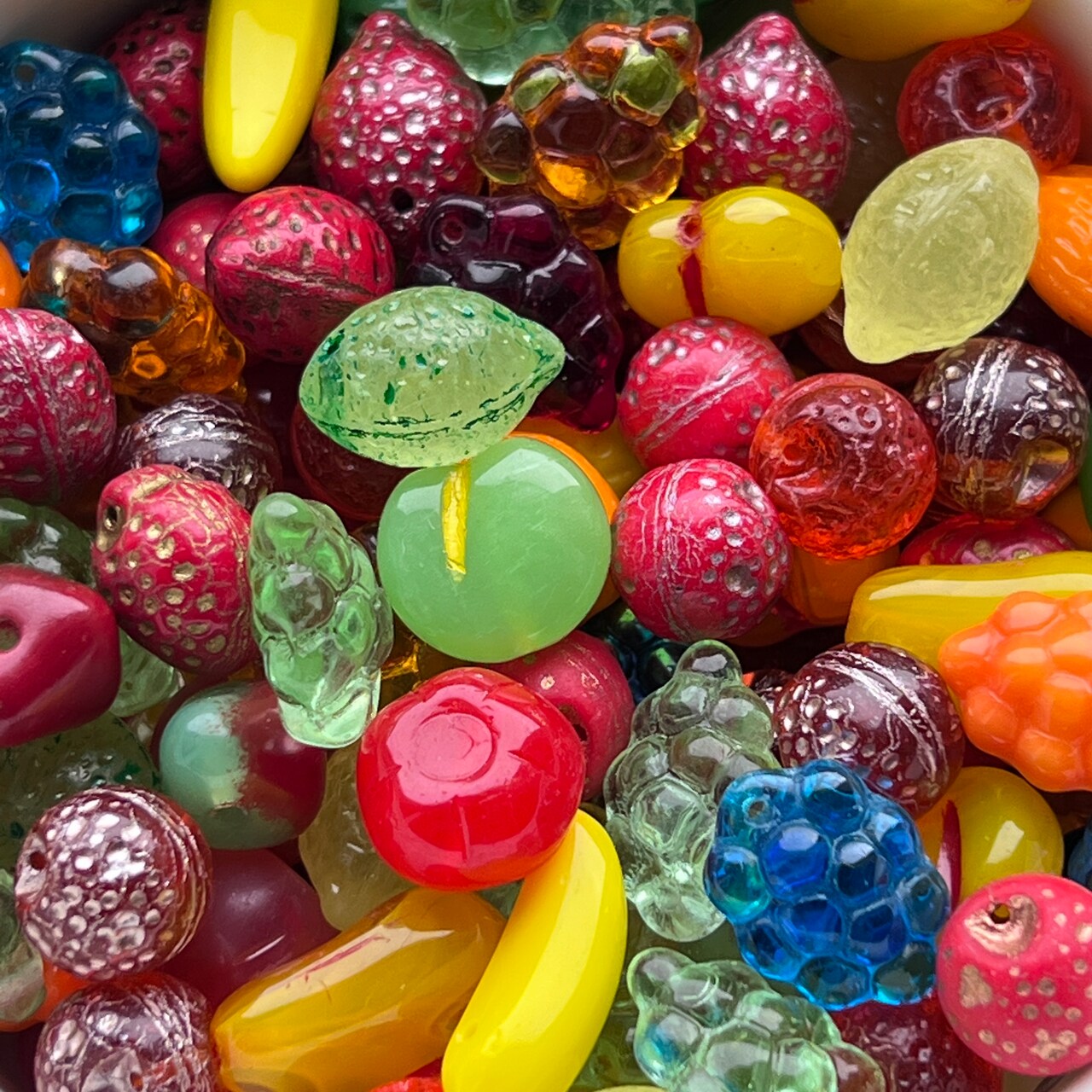 Czech Glass Fruit Bead Mix